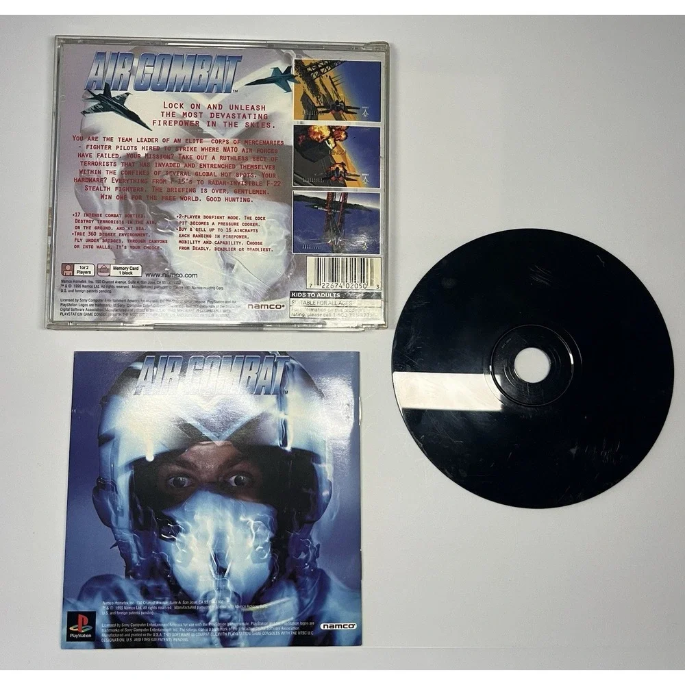Air Combat (Sony PlayStation 1, 1995) Complete Tested PS1 Jet War Pre-Loved‎